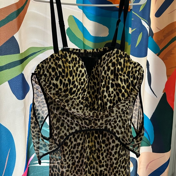 Torrid Animal Print swim dress built in bra 2X D/DD - Picture 9 of 11